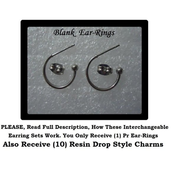 Bingo Earrings (5) Sets Bingo Sweet Lucky Bingo Ball Earrings Button Earrings - Picture 3 of 8